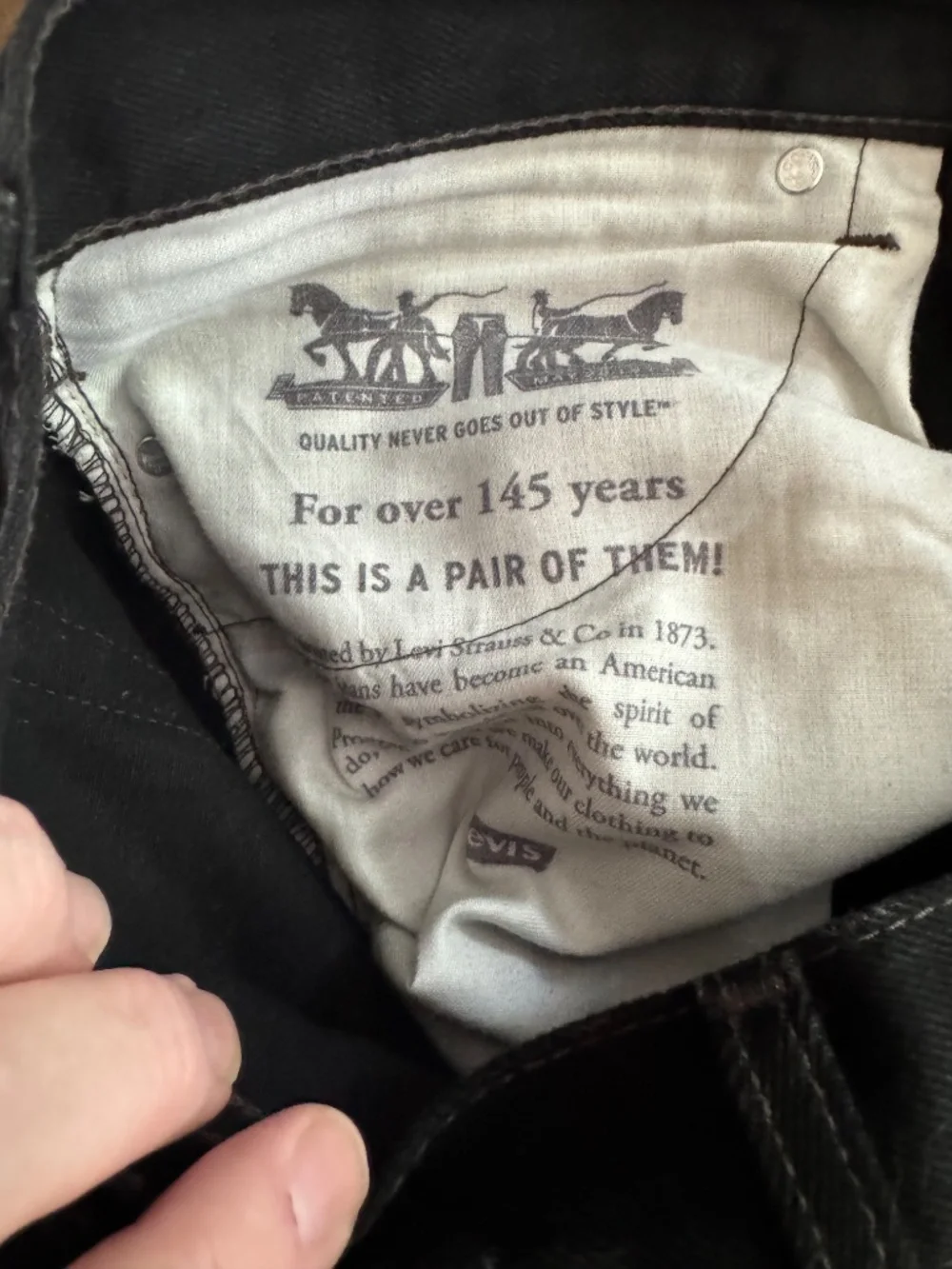 505 Levi's Black Jeans W33 L30